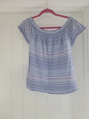 Debenhams Chambray Bardot Top Size 14 - Image 1 of 4