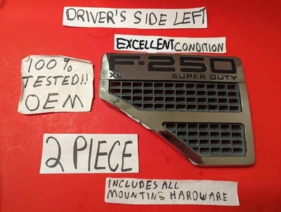 ✅OEM 2008 2009 2010 FORD F-250 F250 XL SUPER DUTY GUARDABARROS LATERAL IZQUIERDO EMBLEMA ¡BONITO! Foto 1 de 4
