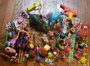 Vintage 80’s & 90’s Action Figures Mixed Toy Lot, Mickey, Barbie, Snorks, MLP - Picture 1 of 14