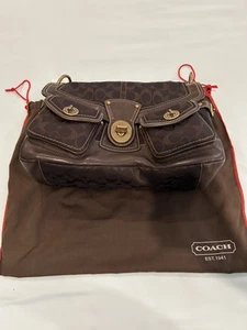 Coach Limited edition Leigh Legacy Brown Jacquard satchel - Picture 1 of 3