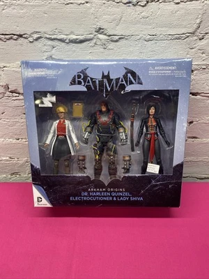 DC Collectibles Arkham Origins Dr. Harleen Quinzel, Electrocutioner & Lady Shiva Foto 1 de 4