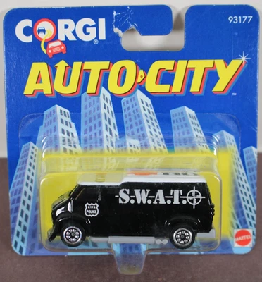 Vintage Corgi Auto City Hot Rod Custom Van SWAT NYPD Short Card LQQK - Image 1 of 4
