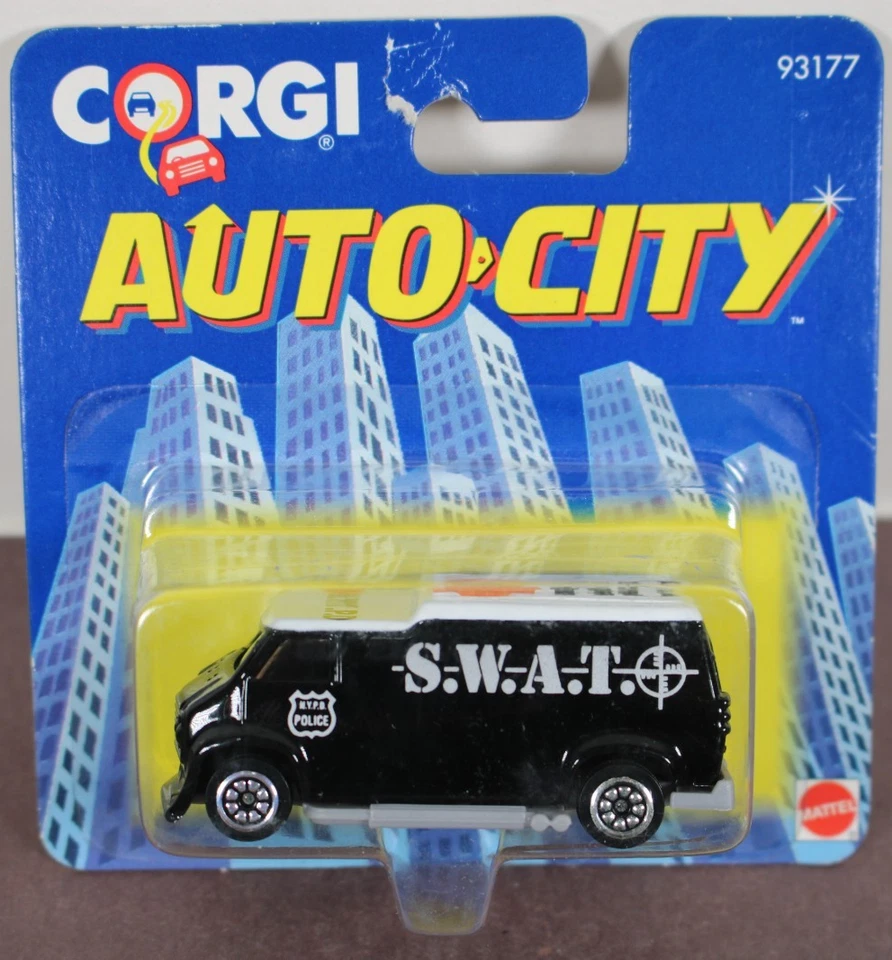 Vintage Corgi Auto City Hot Rod Custom Van SWAT NYPD Short Card LQQK - Image 1 of 4