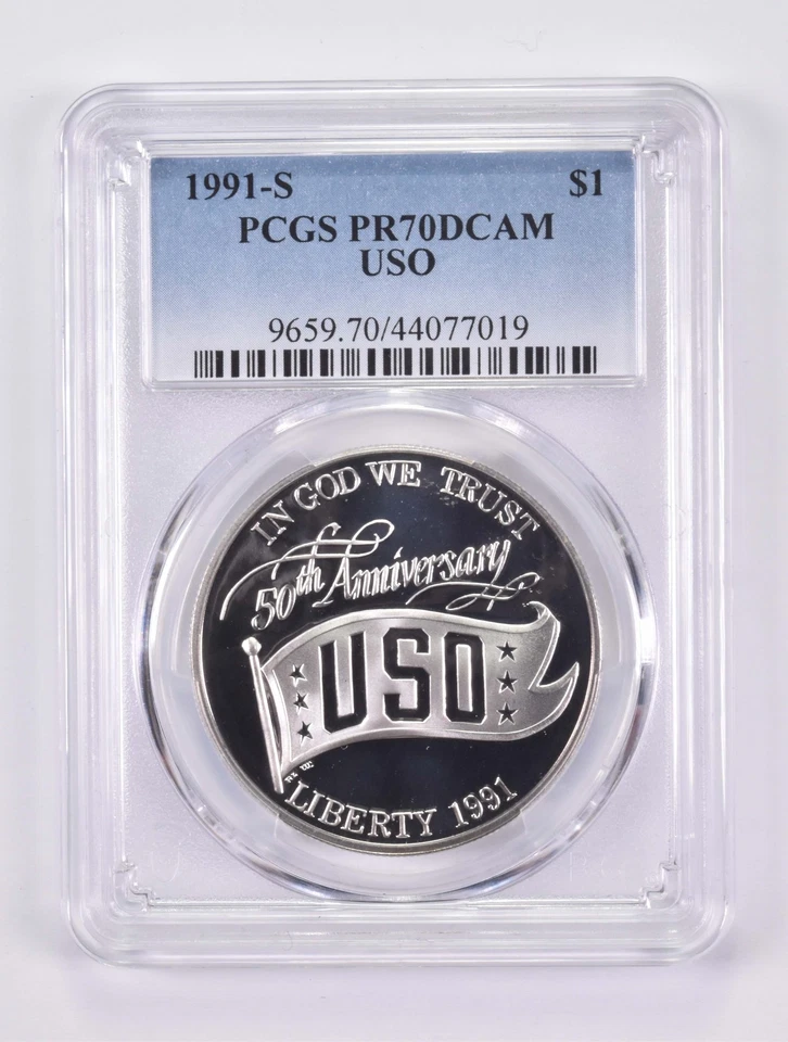 PR70 1991-S DCAM USO Commemorative Silver Dollar PCGS *1144 - Image 1 of 4