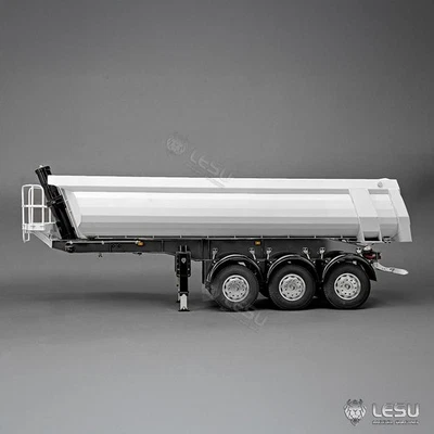 LESU Metal 1/14 RC Hydraulic 3Axles Dump Trailer for TAMIYA Truck R620 770S DIY - Image 1 of 4