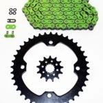 Green O-Ring Chain & Silver Sprocket 15/40 100L 2004-2007 Yamaha YFZ450 YFZ 450 - Image 1 of 3