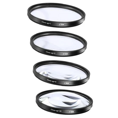 49-77MM Universal MACRO CLOSE UP Lens 4 Filter Kit Set +1+2+4+10 NEW with Case - Image 1 of 4