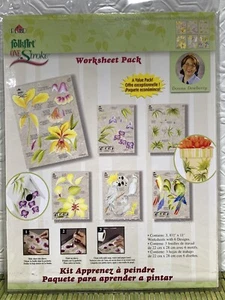 VTG Dewberry Painting Patterns Worksheet Pack Tropical Elements 3 Sheets - Picture 1 of 5