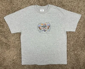 90s Alaska Shirt Youth Sz Large Embroidered Gray Totem Pole Fish Eagle - Picture 1 of 7