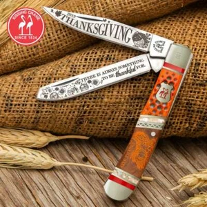 Kissing Crane 2019 Thanksgiving Trapper Pocket Knife  KC5582 New - Picture 1 of 3