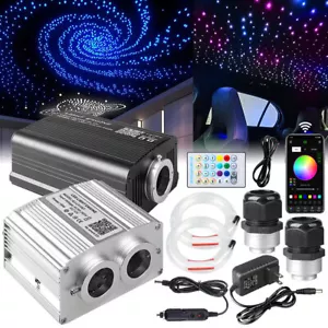 LED RGBW Sternenhimmel Auto Lichtfaser Glasfaser Optik Deckenleuchte Kit APP DE - Bild 1 von 57