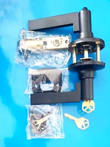 Westcraft HLK1301U19, Serratura Porta Ingresso a Leva Barra Piatta, Reversibile, Nero Opaco - Foto 1 di 13
