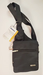 NEW with Tags TRAVELON Messenger-Style Shoulder Bag BLACK -5 #6764 - Picture 1 of 19