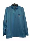 Greg Norman Play Dri 1/4 Zip Moc Pullover Sweater Shirt Size XL Teal Blue