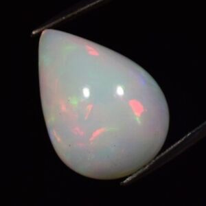 Good Flash 19.29ct 23.6x17.3mm Pear Cab Natural Play-of-Color Crystal Welo Opal