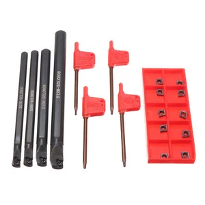 Metal Lathe Turning Tool Kit 4 PCS S07K/ S08K/ S10K/ S12M-SCLCR06 Boring J3F2 - Picture 1 of 11