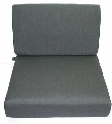 Cojín de salón de asiento profundo para exteriores Sunbrella® ~ lona carbón 26x15x2,5/26x23x5 Foto 1 de 4