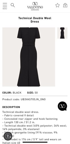 Abito tecnico Valentino Garavani doppia lana nuovo taglia 50