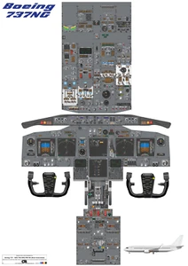 Boeing 737MAX Family ( -7, -8, -9 & -10) Cockpit Training Poster - Picture 1 of 1