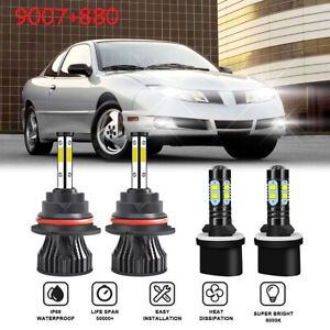 For Pontiac Sunfire 2000-2002 6000K LED Headlight High/Low Fog Light Bulbs Combo