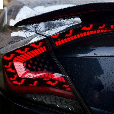 Divertida pegatina de murciélago coche luz trasera lámpara calcomanía adornos accesorios exteriores coche Foto 1 de 4