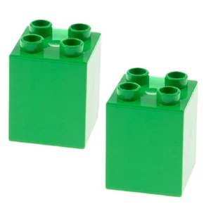2x Lego Duplo Bau Stein 2x2x2 hell grün Basic Puppen Haus 10423 4566314 31110 - Bild 1 von 1