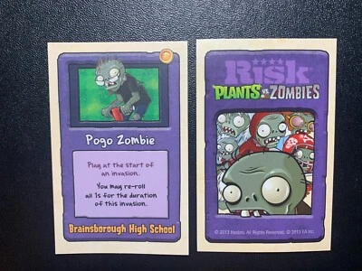 Tarjeta de facción Risk Plants vs ZOMBIES Pogo Zombie Brainsborough High School 2013 Foto 1 de 2