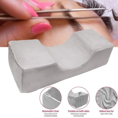 Almohada de extensión de pestañas profesional gris en forma de U con espuma viscoelástica suave regalo de Navidad Foto 1 de 4