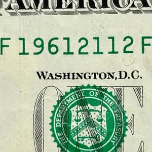 1961 21st December Dollar 1961 21 Dec Birthday Fancy Serial Number Dollar - Picture 1 of 3