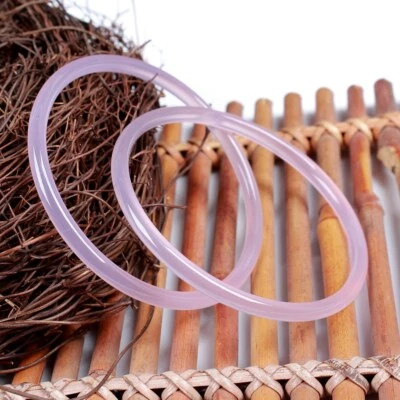 Brazalete Brazalete Brazalete Natural Raro 54-60mm Gris Humo Hielo Calcedonia Joyería Curación Foto 1 de 4