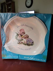 NOS Rusties Plate By Brownie Made England. Boy & Girl Flower Picking Love 8.5" - Picture 1 of 2