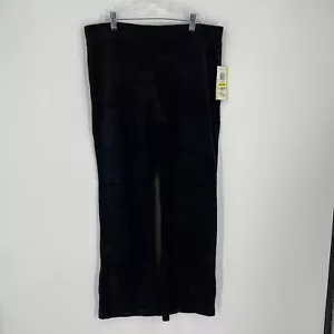 Style & Co. Sport Women’s Straight Leg Black Velvet Pull on Pants Black M short - Picture 1 of 4