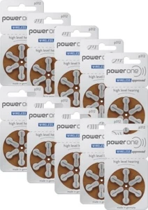 120x Hörgerätebatterien Varta PowerOne P312 Knopfzellen braun + NEU + MHD 2028 + - Bild 1 von 5