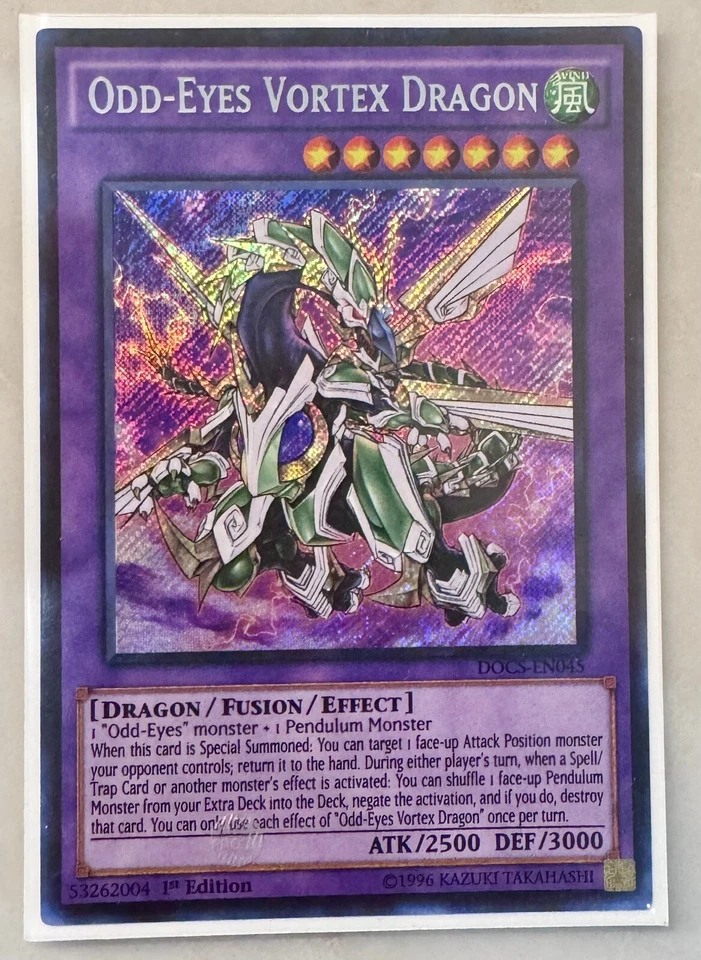 Odd-Eyes Vortex Dragon DOCS-EN045 Secret Rare 1st Edition Near Mint Yu-Gi-Oh! - Image 1 of 1
