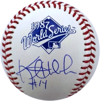 Kent Hrbek 亲笔签名罗林斯 1987 年世界系列棒球明尼苏达双胞胎 OMLB — 第 1/3 张图片