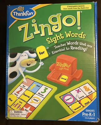 ThinkFun - Zingo! Sight Words Game Word Reading Dolch Phonics Education Bingo - Image 1 of 4