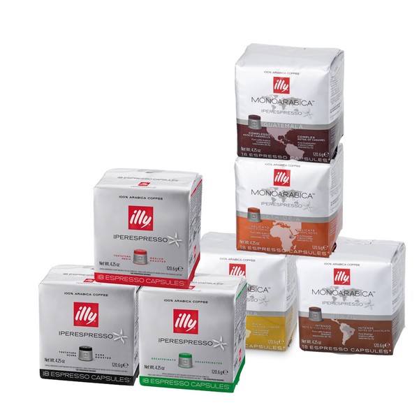 Illy Coffee 324 Capsules for machine iperespresso Mix Roasting Choice Photo Related