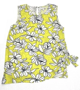 Chaus New York Damen Bluse Medium gelb weiß Blumen ärmellos Schlupf edel! - Bild 1 von 12