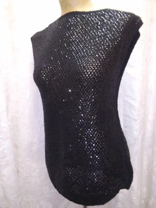 Vintage 1960's Italian Wool & Sequins Evening Top Size Medium - Picture 1 of 6