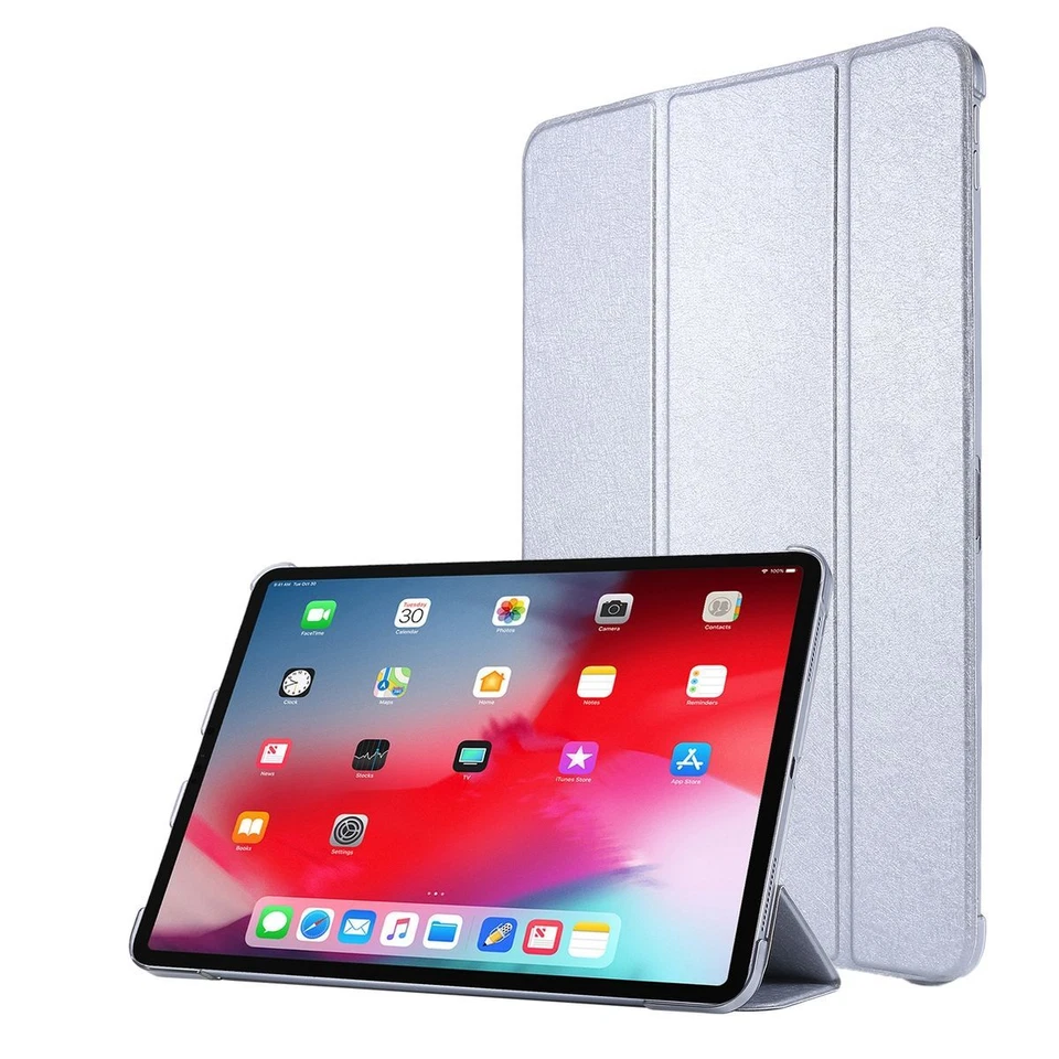Custodia Per Tablet Apple iPad Pro 12.9 (2021) Case Cover Tasche Etui Argento - Immagine 1 di 4