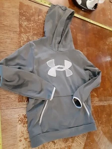 Under Armor Hoodie Youth Large Gray Hoodie + Black Nike Sweater #U - Picture 1 of 7