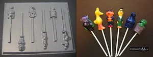 SESAME STREET Big Bird Count Ernie Bert Cookie Oscar Chocolate Candy Soap Mold - Picture 1 of 1