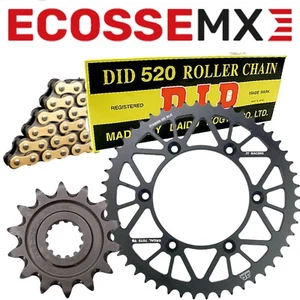 DID CHAIN JT HINTERES KIT RENTHAL VORNE SUZUKI RMZ450 2004-2023 SCHWARZ GOLD - Bild 1 von 7