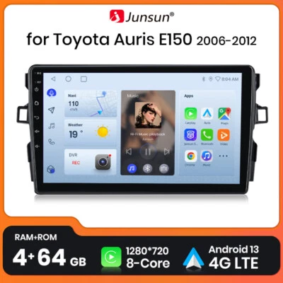 4+64GB Android 12 Autoradio Carplay 4G-LTE GPS Navi Für Toyota Auris E150 06-12 - Bild 1 von 4
