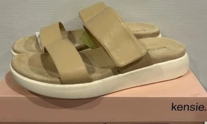 KENSIE Women's Jipsy Double Band Sandals, Nude, Size 11 NEW - Picture 1 of 10