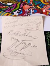 Texas BandThe Red Krayola - Full band Signed On A 3 X 5 Card