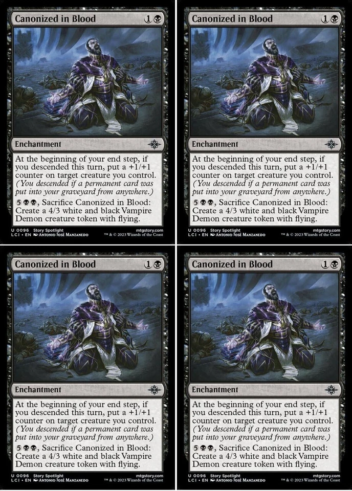 MTG - 4x CANONIZED IN BLOOD - Lost Caverns of Ixalan (U) - Image 1 of 1