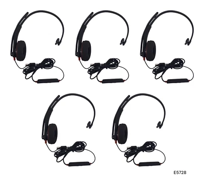 Plantronics Blackwire C310-M Mono Headset W/non-detach USB Adapter Lot of5 E5728 - Image 1 of 4