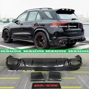 For Mercedes Benz GLE450 43 53 63 SUV 2019-23 Rear Lip Bumpers Diffuser Carbon - Picture 1 of 17