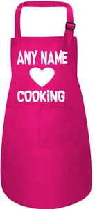Love Cooking Customised Kids Apron Your Name Adjustable Straps - Picture 1 of 6
